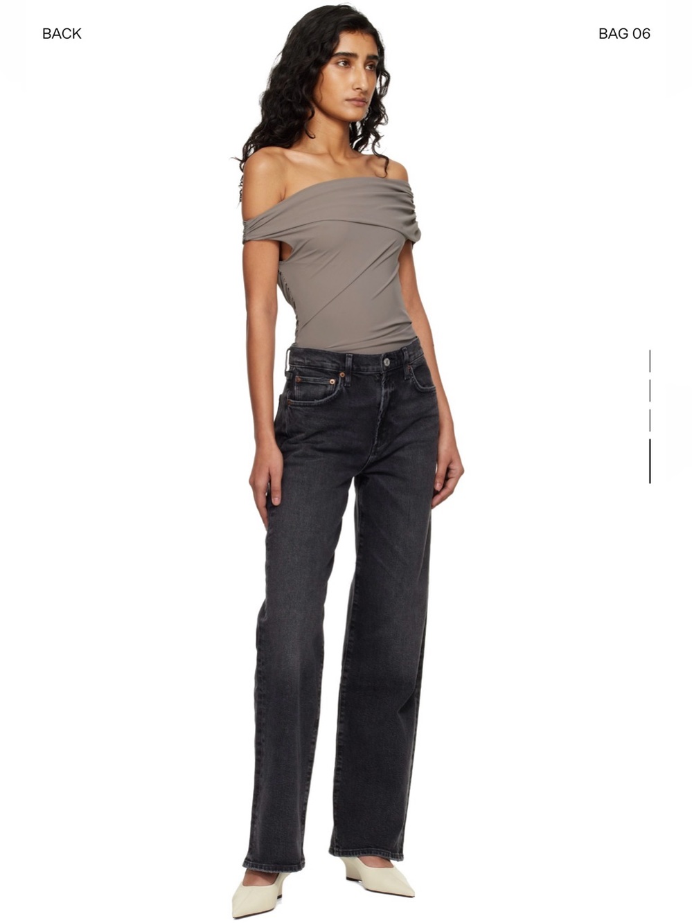 NWT AGOLDE Harper Straight Leg Jeans in Washed Black